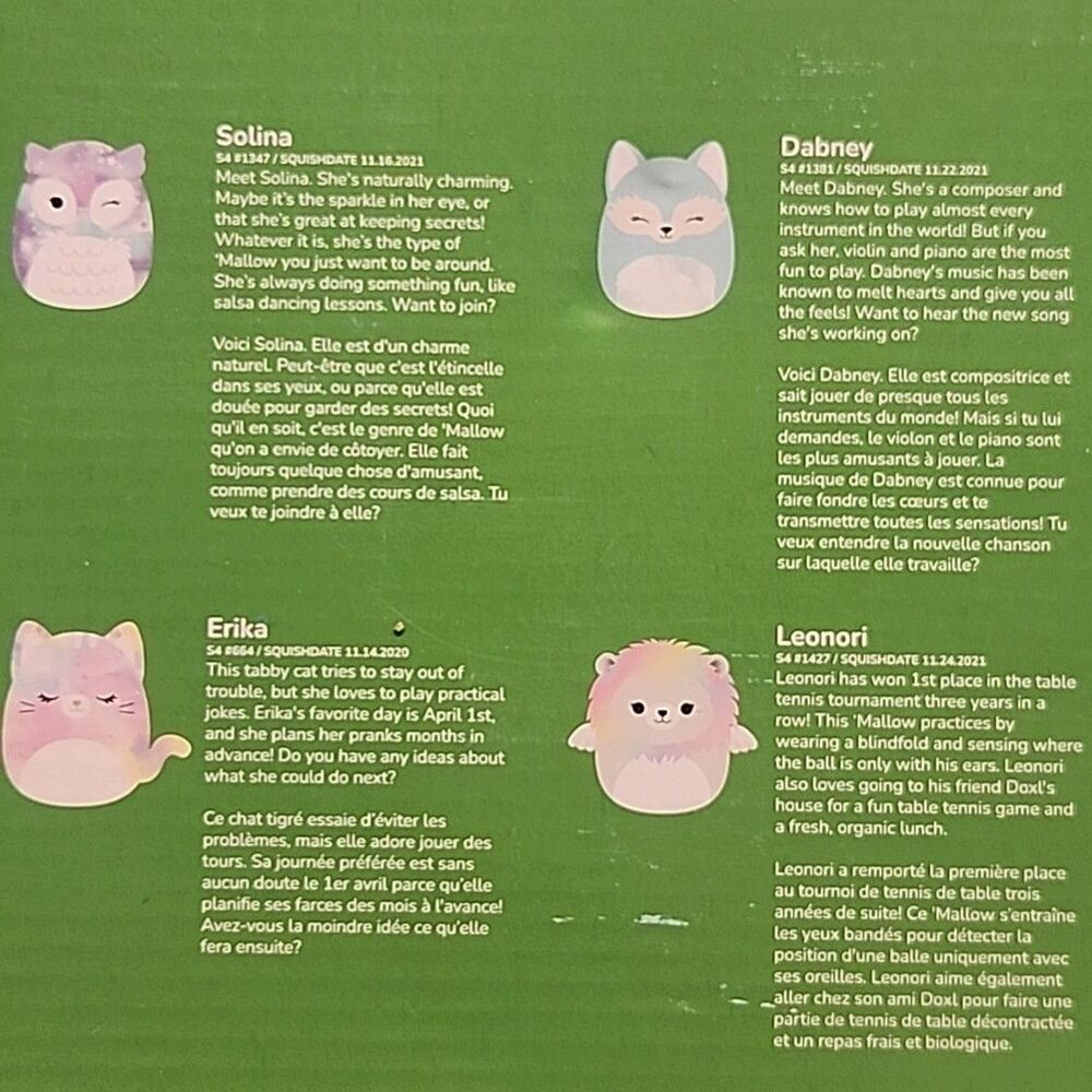 New Sealed Squishmallows 8 Pack 4 Inch Plush Ornament Set Collection Lot - Picture 4 of 6